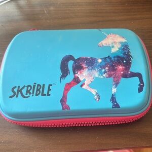 Blue Unicorn Pencil Case
